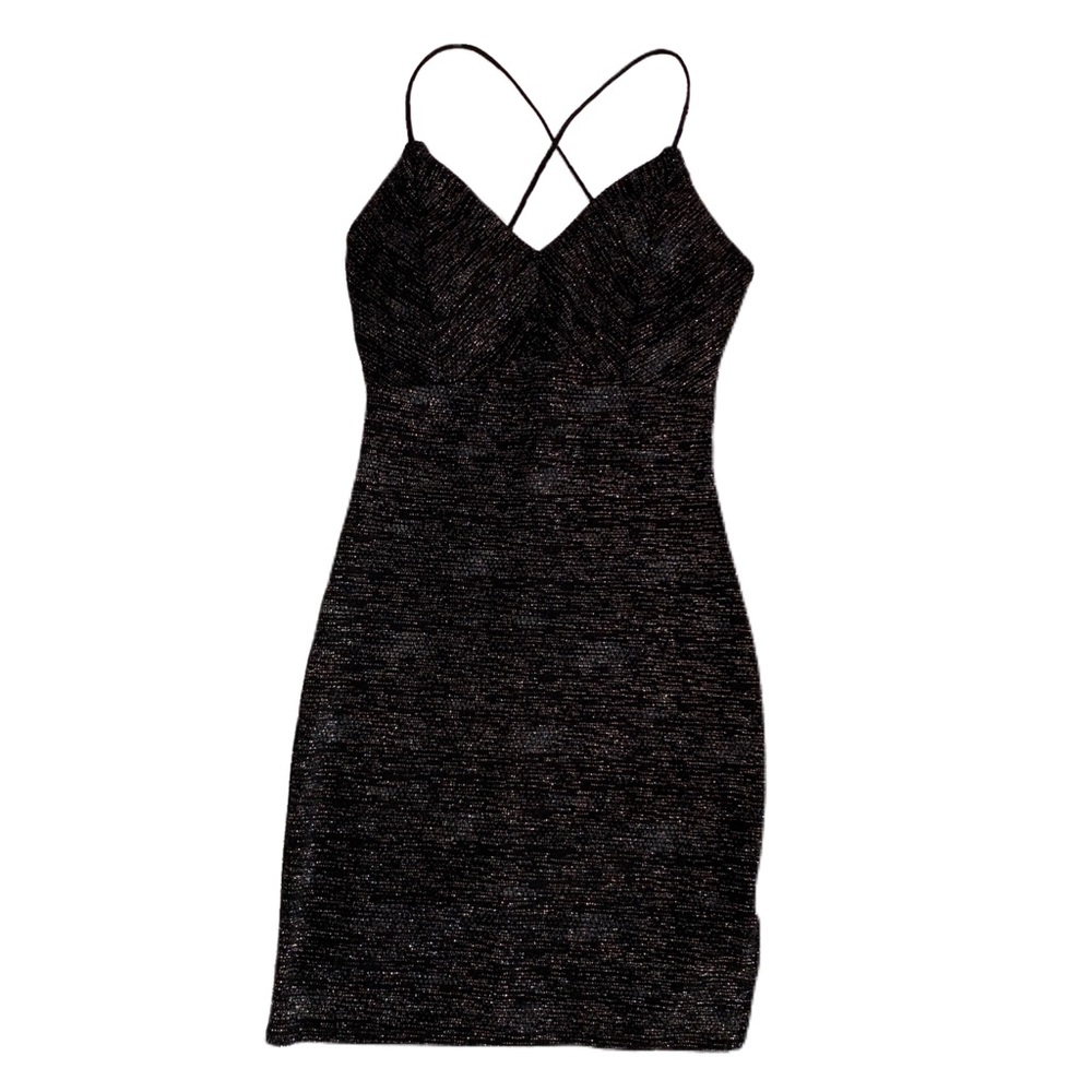 Black Sparkle & Glitter Bodycon Dress